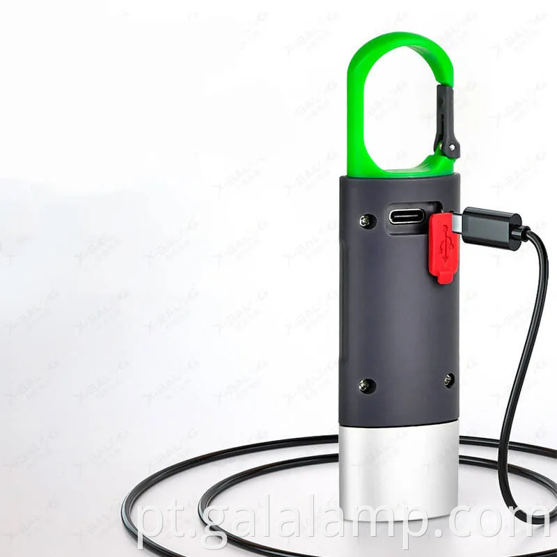 Lanterna recarregável tipo C Tipo C com holofotes brancos brilhantes